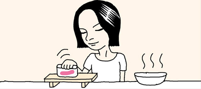 缶詰からハムを簡単に取り出すには