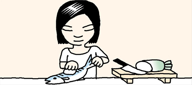 魚のうろこをきれいに取るには
