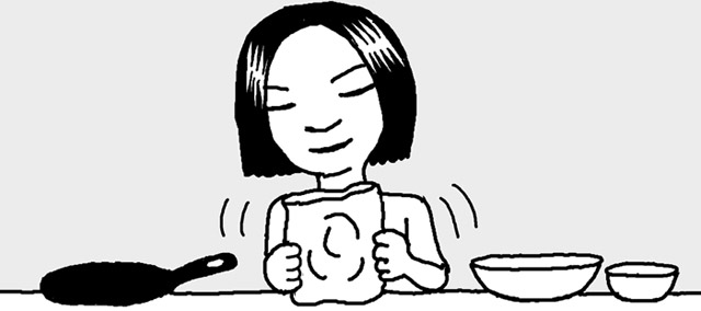 揚げ物に衣を付ける時は