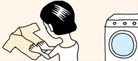 面ファスナー付きの服を洗濯する時は