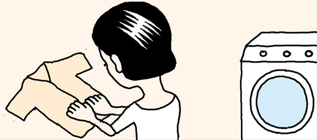 面ファスナー付きの服を洗濯する時は