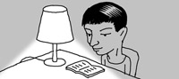 長年使ったランプのかさにアルミホイル