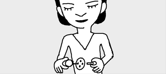 ピアスはボタン穴に挿して保管