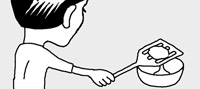 卵の黄身と白身を分けたい時は