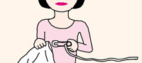 服のひもが中に入ってしまったら