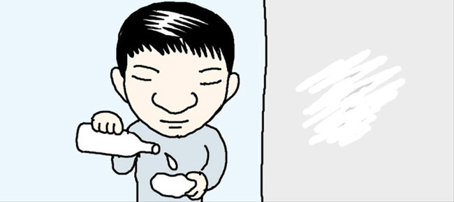 シールをはがした跡を消すには