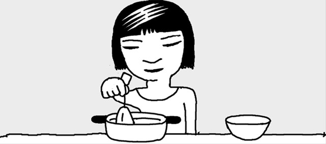 チゲの「あく」を取る時は緑茶ティーバッグで