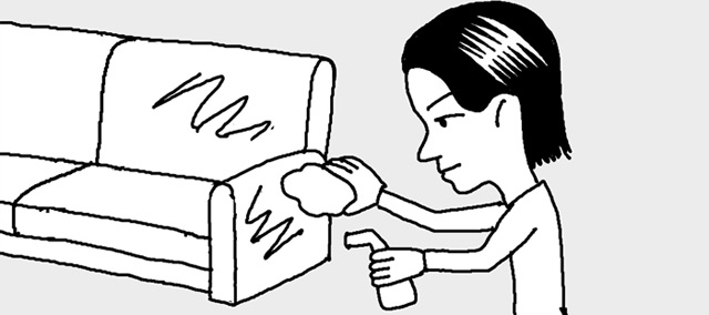 家具に付いたボールペンの落書きを消すには