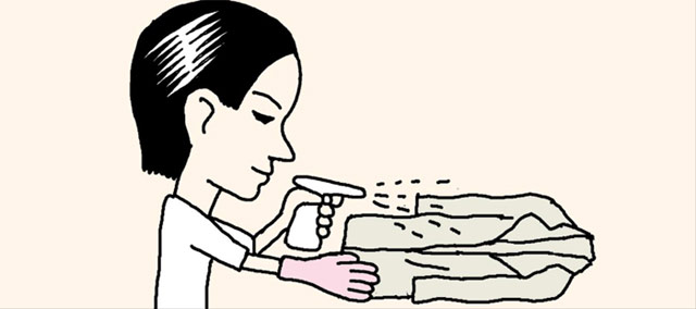 コートに付いたほこりを取るには
