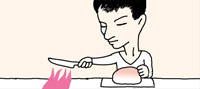 柔らかいパンをきれいに切るには