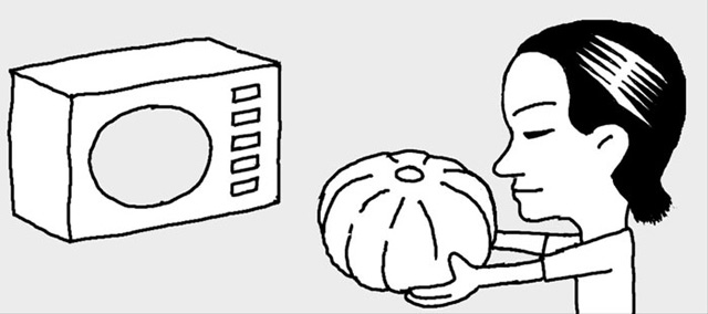 カボチャの皮をむきやすくするには