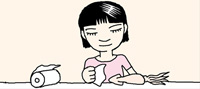 生のイカの皮むきは