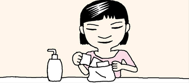 メイク用スポンジを洗う時は