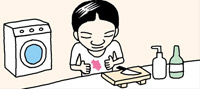服にキムチの汁が付いてしまったら