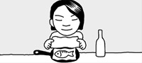 魚を焼く時はクッキングシートで