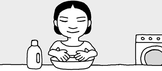 麻の衣類を洗濯する時は