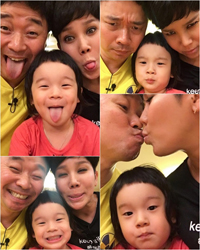 カン・ウォンレ&キム・ソンと息子カン・ソン君の素敵な家族写真