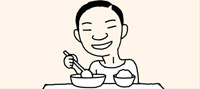 シャキシャキのもやし冷汁