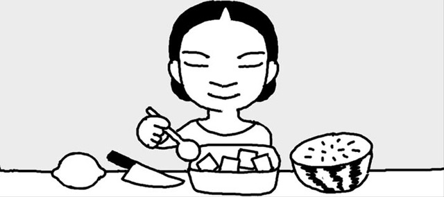 切ったスイカを保存する時は