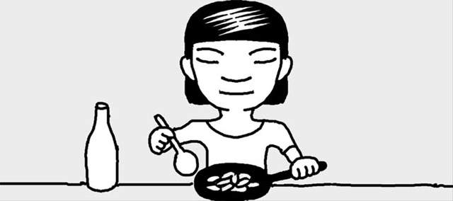 煮干しのいため煮を作る時はサイダー