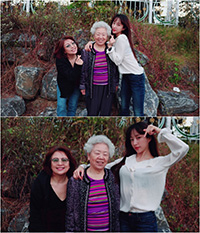 EXIDハニ、秋夕に母&祖母とパチリ