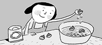 虫食いのクリをより分けるには
