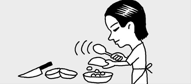 ザクロの粒を取り出す時は