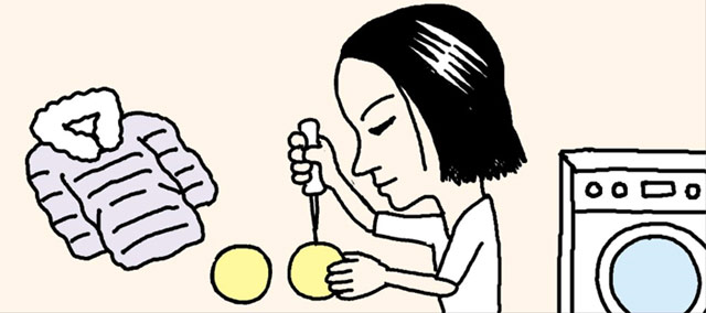 つぶれたダウンジャケットをふっくらさせるには