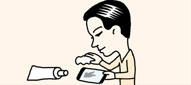 携帯電話の液晶画面の傷を取るには