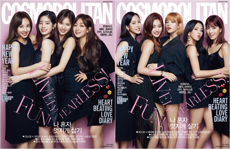 「COSMOPOLITAN」カバーを飾るTWICE