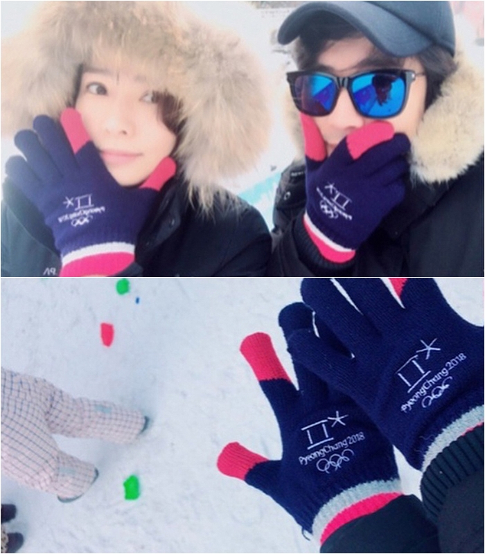 結婚10年目クォン・サンウ＆ソン・テヨン「ペア平昌五輪手袋」写真公開