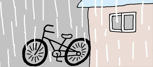 自転車が雨でぬれてしまったら