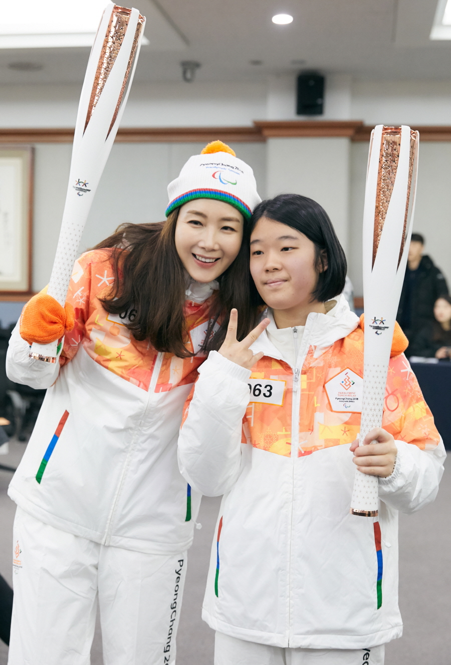 チェ・ジウ、平昌パラリンピックの聖火リレーに登場