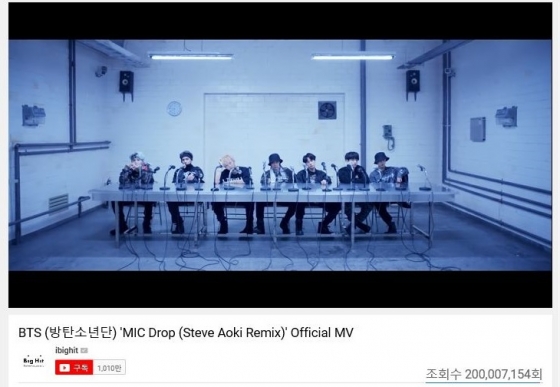 防弾少年団「MIC Drop」MV、再生回数2億回突破