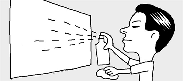 長年使ったホワイトボードをきれいにするには