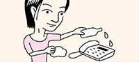 電話機の汚れにはお酢