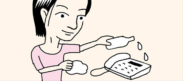 電話機の汚れにはお酢