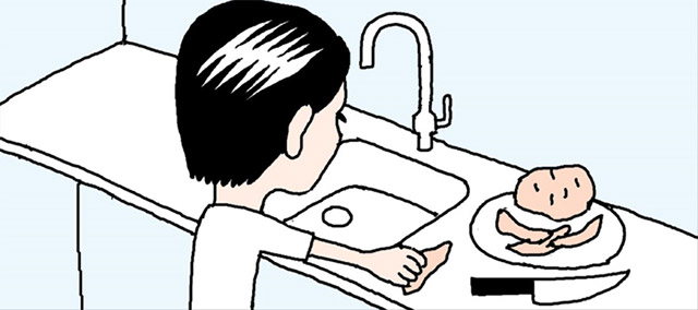 シンクの水あかはジャガイモの皮で