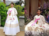 ハン・チェア、結婚式で美しい韓服姿を披露