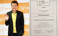 JYPが「FT1000」にランクイン、パク・ジニョン代表が感謝の言葉