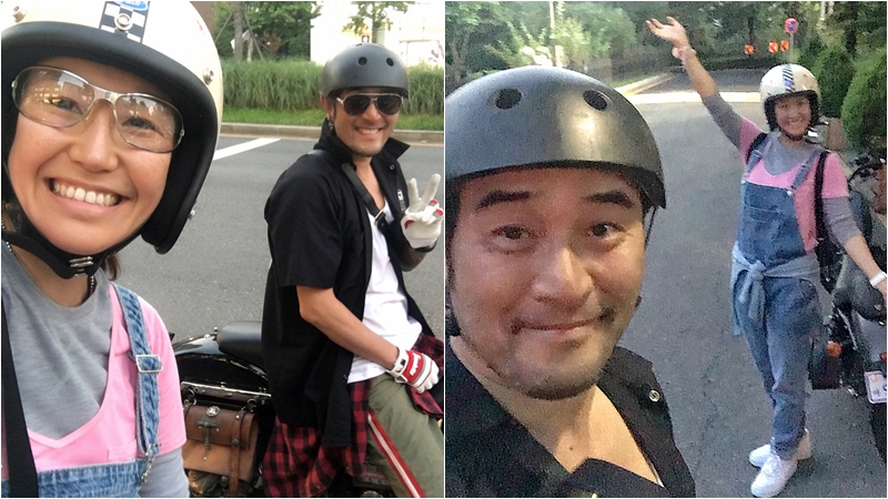 カン・ジュウン、夫チェーミンスとバイクでデート