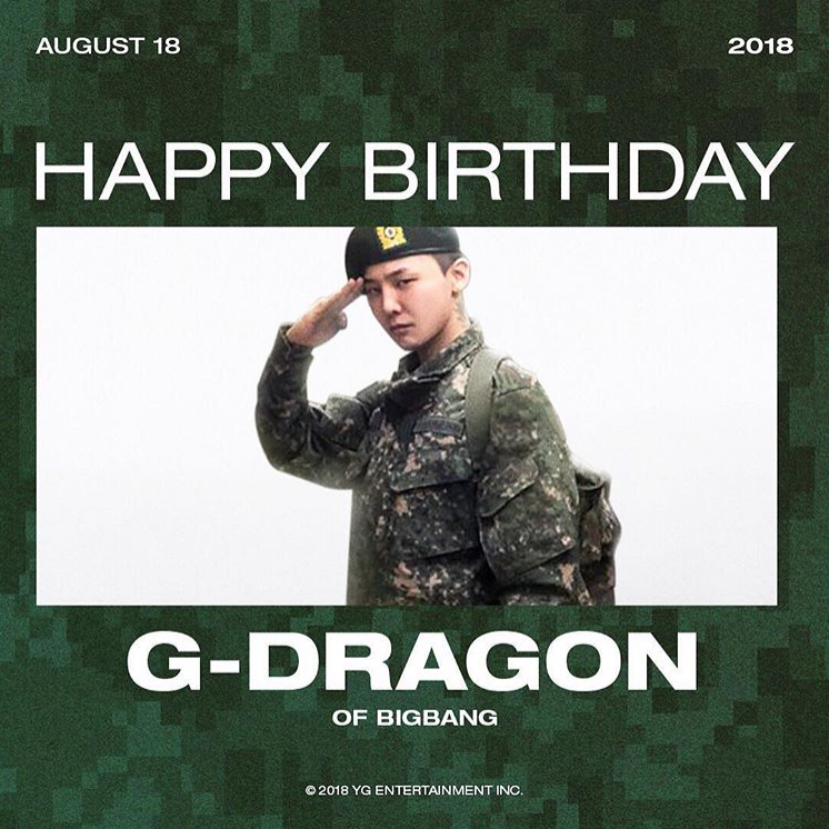 YGヤン代表、兵役中のG-DRAGONに誕生日メッセージ