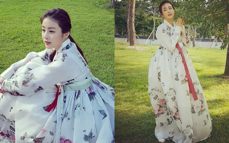 「韓国代表級」韓服姿のカン・ソラ「楽しい秋夕」