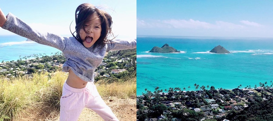元気いっぱい！　SHIHO、娘とハワイでハイキング
