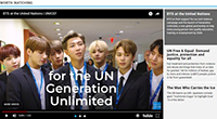 BTSのインタビュー映像 国連ホームページで公開
