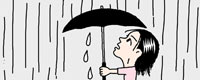 長年使っている傘の雨が染みてこないようにするには