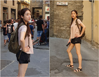 素敵な旅行者カン・ソラ、フィレンツェに現れた女神