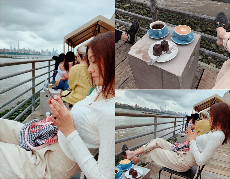 ソン・テヨン、夫と川を眺めながらコーヒーでホッと一息