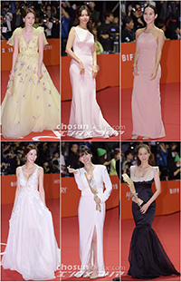 ユナにイ・ハニ…上品なドレス姿を披露したスターたち=釜山映画祭
