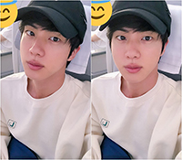 BTSのJIN、無垢な顔写真公開 「帽子をかぶってもかわいい」